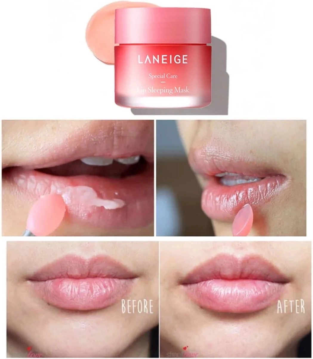 Mini Laneige Lip Sleeping Mask Lipmasker + Brush 2 Mini Laneige Lip Sleeping Mask Lipmasker + Brush - Afbeelding 2