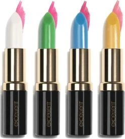 Lavertu Cosmetics - Lipstick Excellent Set - Longlasting Lipstick Die Van Kleur Verandert - Waterproof En Geeft Niet Af - Verzorgend - 4 Kleuren -Lip Make Up Winkel 1074x1200