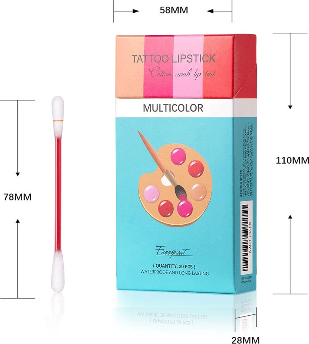 Bellive Tattoo Lipstick Red - Lipstick Dames - Tiktok - Lippenstift Wattenstaafje 20 Stuks - Lipstick Set - Waterproof Lipstick - Lippenstift Langhoudend - Long Lasting Lip Gloss - Multicolor 6 Bellive Tattoo Lipstick Red - Lipstick Dames - Tiktok - Lippenstift Wattenstaafje 20 Stuks - Lipstick Set - Waterproof Lipstick - Lippenstift Langhoudend - Long Lasting Lip Gloss - Multicolor - Afbeelding 6