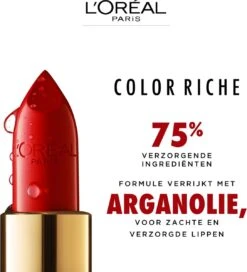 L’Oréal Paris Lippenstift Color Riche Satin - 142 Bonjour Bastille Paars -Lip Make Up Winkel 1088x1200 5
