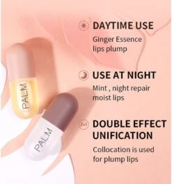 Merkloos Palm Cosmetics Lip Plumper Dag En Nacht (2 Stuks) - Lip Filler - Lip Vergroter - Volle Lippen - Gember Extract & Vitamine E - (Gratis Levering) 7 Merkloos Palm Cosmetics Lip Plumper Dag En Nacht (2 Stuks) - Lip Filler - Lip Vergroter - Volle Lippen - Gember Extract & Vitamine E - (Gratis Levering) -Lip Make Up Winkel 1124x1200 4
