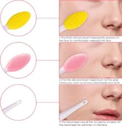 Merkloos Lip Scrub Borstel Set 4-delig - Mee Eters Verwijderen – Gezichtsreiniger – Gezichtsborstel Blackhead Remover -Lip Make Up Winkel 1166x1200 4