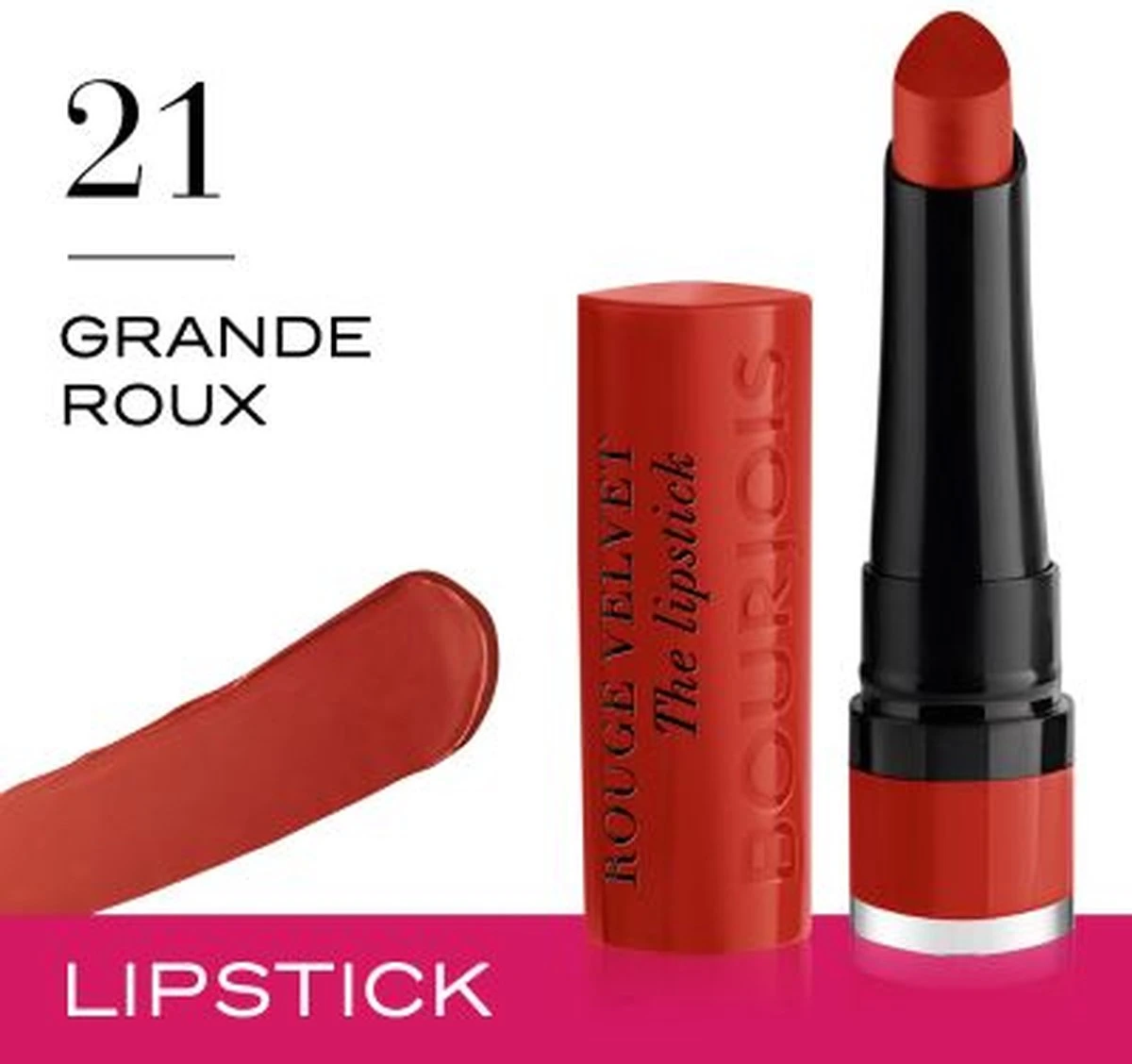 Bourjois Rouge Velvet The Lipstick Lippenstift - 21 Grande Roux 5 Bourjois Rouge Velvet The Lipstick Lippenstift - 21 Grande Roux - Afbeelding 5