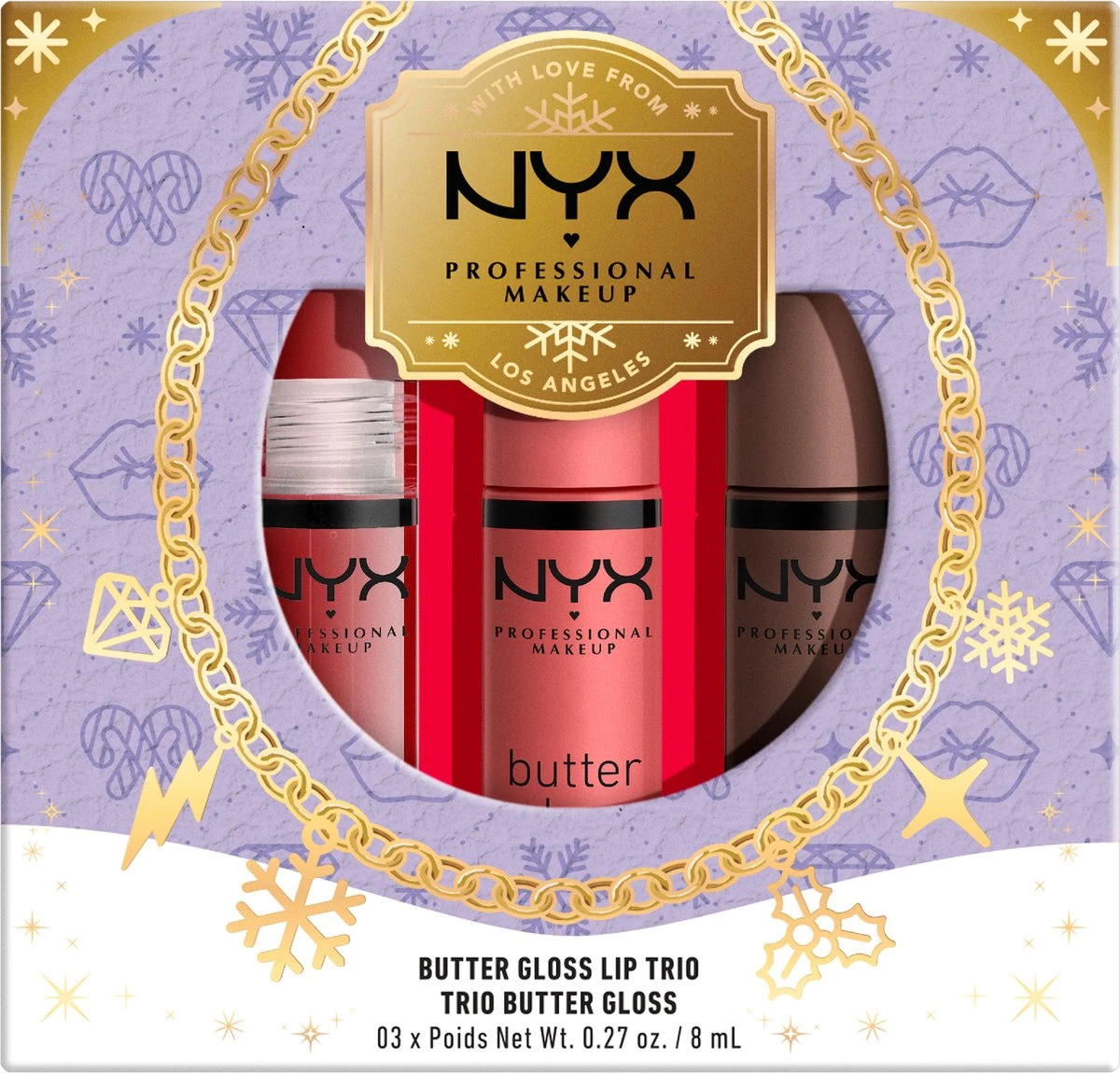 NYX Professional Makeup - Holidays 2022 Mrs Claus - Butter Gloss Trio - Lip Gloss 4 NYX Professional Makeup - Holidays 2022 Mrs Claus - Butter Gloss Trio - Lip Gloss - Afbeelding 4