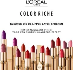L’Oréal Paris Lippenstift Color Riche Satin - 125 Maison Marais Rood -Lip Make Up Winkel 1200x1158 9