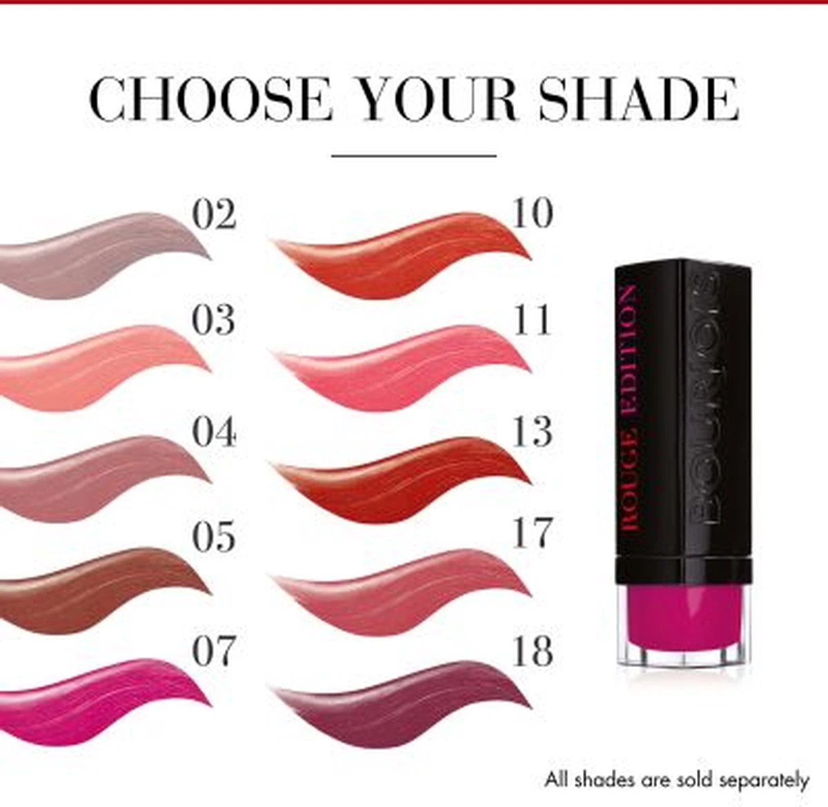 Bourjois ROUGE EDITION - 07 - Fuchsia- Rose 5 Bourjois ROUGE EDITION - 07 - Fuchsia- Rose - Afbeelding 5