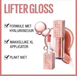 Maybelline New York - Lifter Gloss Lipgloss - 3 Moon - Roze - Glanzende Lipgloss - 5.4ml -Lip Make Up Winkel 1200x1179 1