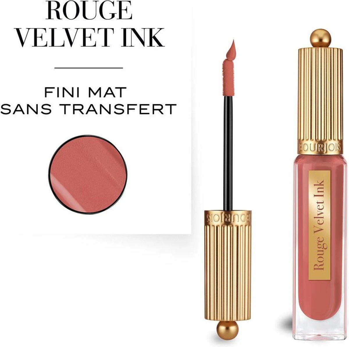 Bourjois Rouge Velvet Ink Lippenstift - 06 Rose En Merveilles 4 Bourjois Rouge Velvet Ink Lippenstift - 06 Rose En Merveilles - Afbeelding 4