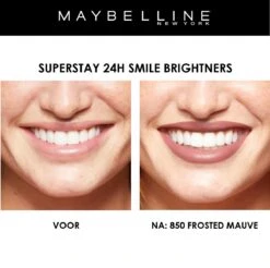 Maybelline SuperStay 24H Smile Brighters Lippenstift - 850 Frosted Mauve - Roze - Langhoudend -Lip Make Up Winkel 1200x1197 7
