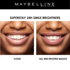 Maybelline SuperStay 24H Smile Brighters Lippenstift - 850 Frosted Mauve - Roze - Langhoudend -Lip Make Up Winkel 1200x1197 9