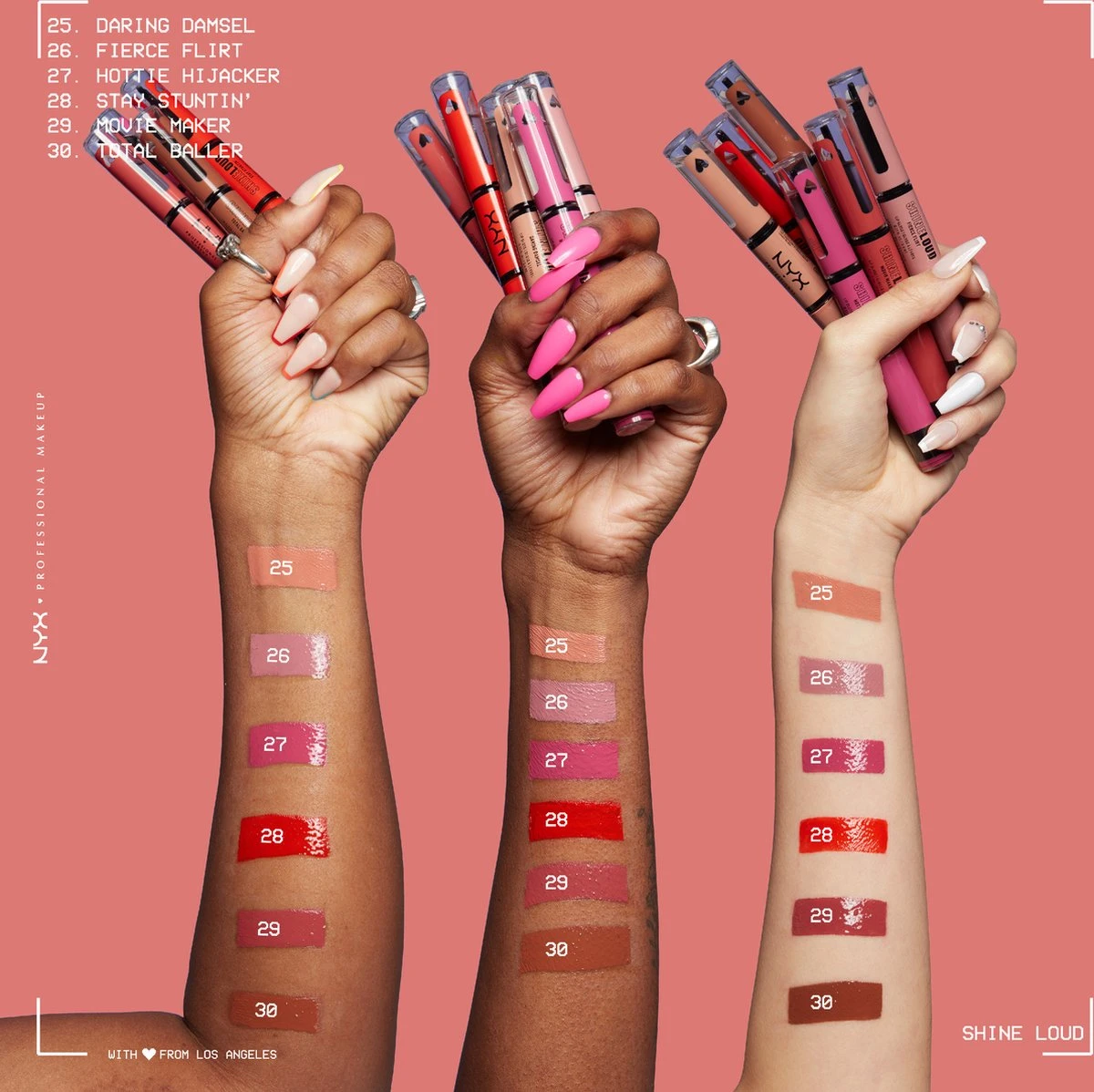 NYX Professional Makeup Shine Loud Pro Pigment Lip Shine - SLHP25 Daring Damsel - Lipgloss - 3.4 Ml 3 NYX Professional Makeup Shine Loud Pro Pigment Lip Shine - SLHP25 Daring Damsel - Lipgloss - 3.4 Ml - Afbeelding 3