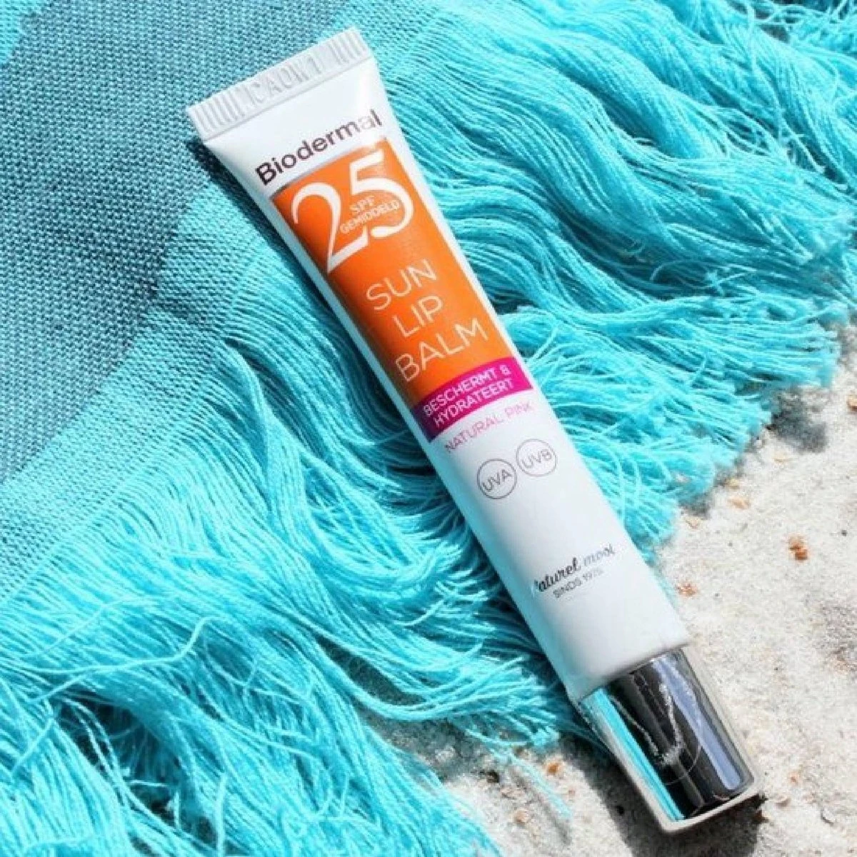 Lippenbalsem Natural Pink Biodermal Sun Lipbalm Lipbalsem SPF25 - Tube 12 Ml - 1 Lippenbalsem Natural Pink Biodermal Sun Lipbalm Lipbalsem SPF25 - Tube 12 Ml -