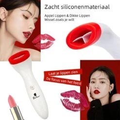 BenjaBeauty Lip Plumper - Lippen - Lipstick - Lippenbalsem - Rood - Wit -Lip Make Up Winkel 1200x1200 869