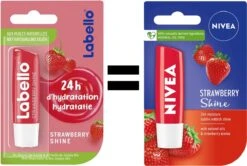 Nivea - Labello Strawberry Shine Lippenbalsem - 5,5 Ml Stick - Lipbalsem - Lipbalm - Lipverzorging - Verrijkt Met Shea Boter En Bio Jojoba Olie -Lip Make Up Winkel 1200x808