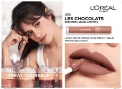 L’Oréal Paris Make-Up Designer Les Chocolats Lipstick - 842 Candy Man - Paars - Ultra Matte Lippenstift Met Chocoladegeur - 7,6 Ml -Lip Make Up Winkel 1200x881 2