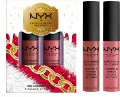 NYX Professional Makeup - Holidays 2022 Mrs Claus - Soft Matte Lip Cream Duo 02 - Roze -Lip Make Up Winkel 1200x972