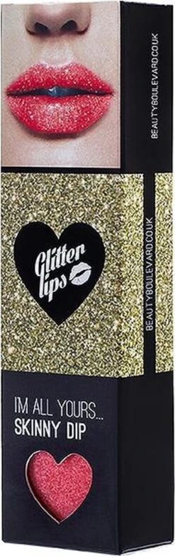 Beauty Blvd Glitter Lips Skinny Dip 3 Piece Gift Set: Gloss Bond 3.5ml - Glitter 3g - Lip Brush -Lip Make Up Winkel 377x1200 1
