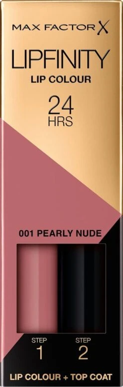 Max Factor Lipfinity Lip Colour Lipstick - 001 Pearly Nude (mondkapje-proof) -Lip Make Up Winkel 382x1200 1