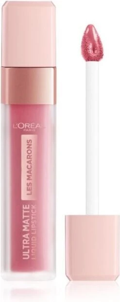 L'Oréal Paris Les Macarons Langhoudende Matte Lipstick - 818 Dose Of Rose – Roze – 6,7 Ml -Lip Make Up Winkel 477x1200 1