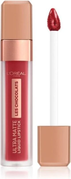 L'Oréal Paris Les Chocolates Ultra Matte Liquid Lippenstift - 864 Tasty Ruby -Lip Make Up Winkel 479x1200 1
