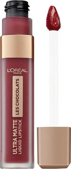 L'Oréal Paris Les Chocolates Ultra Matte Liquid Lippenstift - 864 Tasty Ruby -Lip Make Up Winkel 509x1200