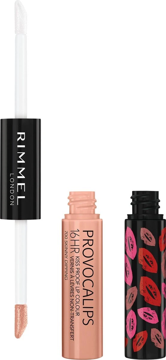 Rimmel London Provocalips Kiss Proof 16 Hr Liquid Lip - 700 Skinny Dipping - 7 Ml - Nude 2 Rimmel London Provocalips Kiss Proof 16 Hr Liquid Lip - 700 Skinny Dipping - 7 Ml - Nude - Afbeelding 2