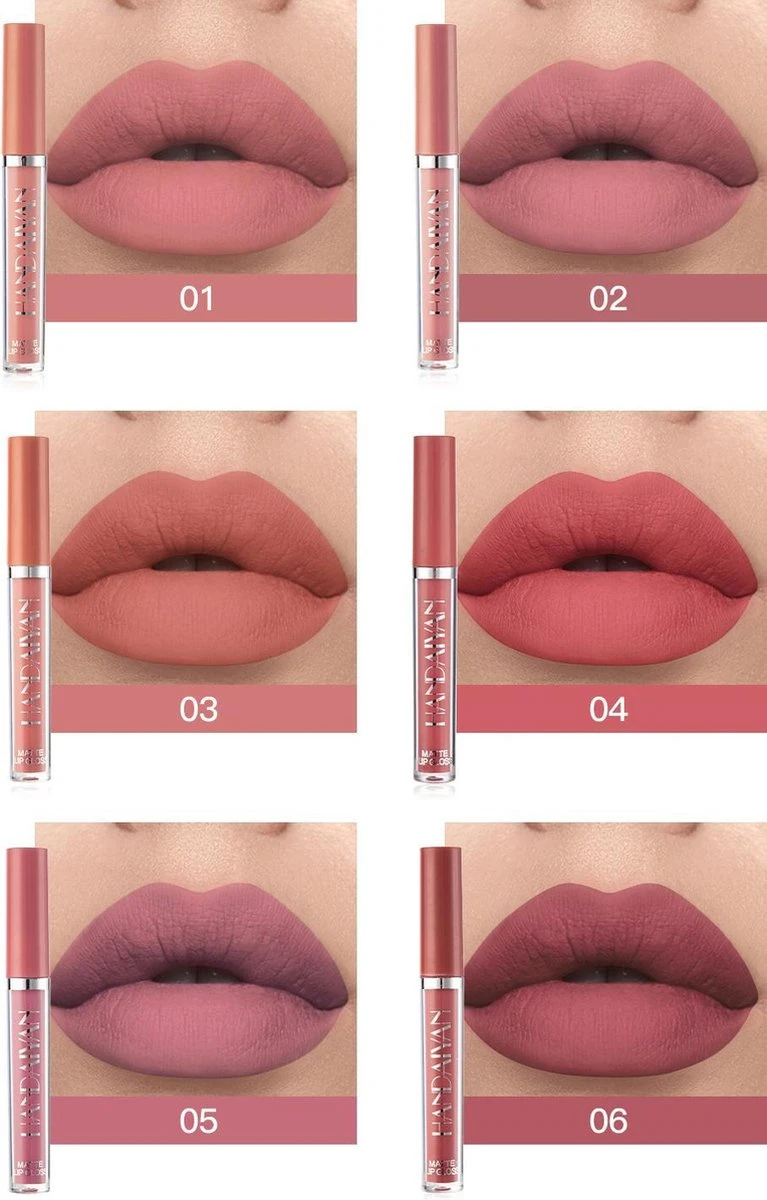 HANDAIYAN® | Liquid Lipsticks | Set Van 6 | Matte Lippenstift | Vloeibare Lippenstift | Waterproof | Make Up Set | Geschenkset | Giftset | Lipstick | Lippenstift | Lipgloss | Lip Gloss 8 HANDAIYAN® | Liquid Lipsticks | Set Van 6 | Matte Lippenstift | Vloeibare Lippenstift | Waterproof | Make Up Set | Geschenkset | Giftset | Lipstick | Lippenstift | Lipgloss | Lip Gloss - Afbeelding 8