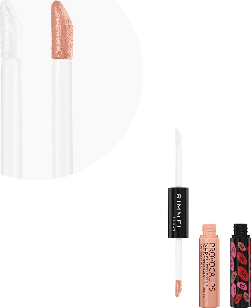 Rimmel London Provocalips Kiss Proof 16 Hr Liquid Lip - 700 Skinny Dipping - 7 Ml - Nude 3 Rimmel London Provocalips Kiss Proof 16 Hr Liquid Lip - 700 Skinny Dipping - 7 Ml - Nude - Afbeelding 3